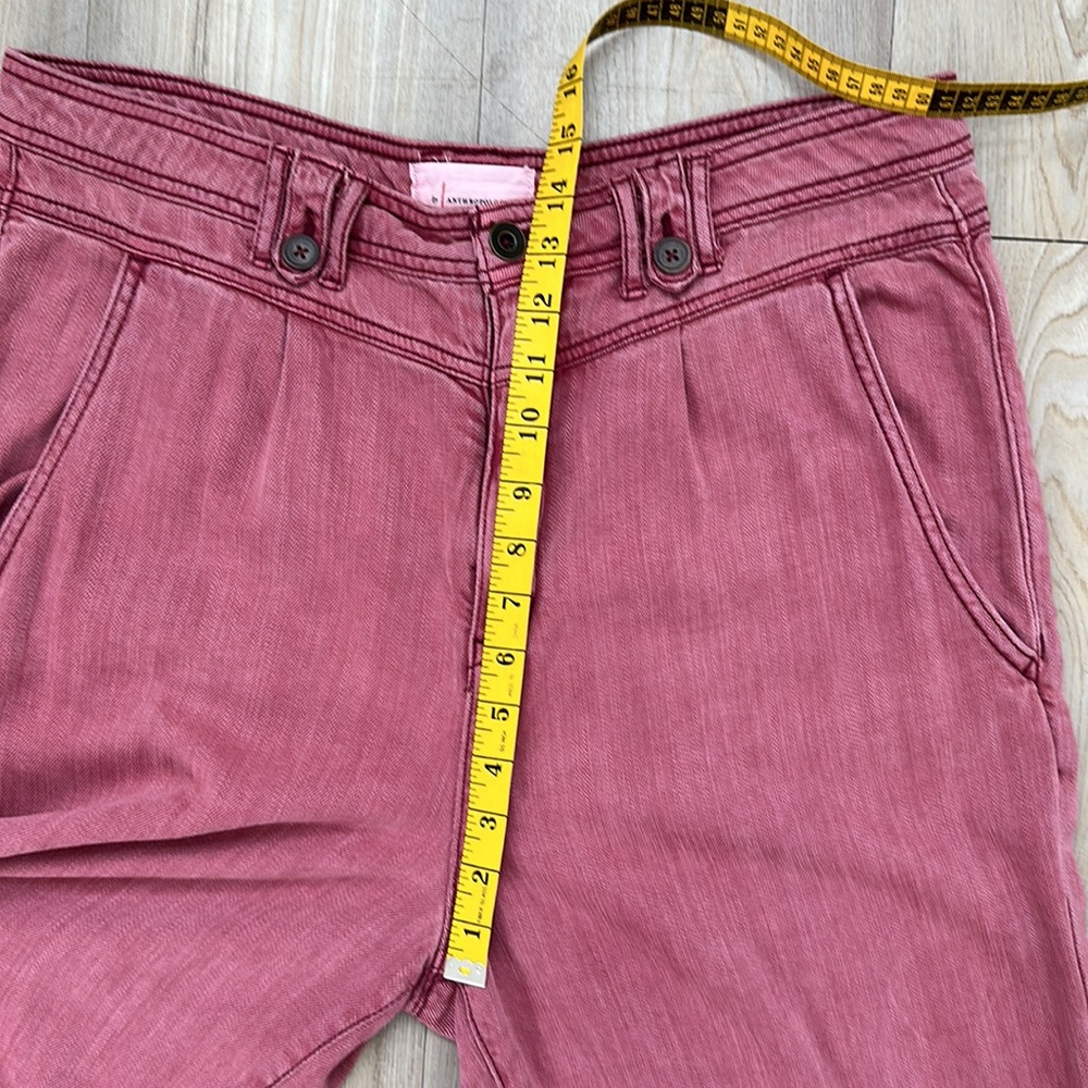 Anthropologie Utility Cargo Trousers Pink Wash Hue - Picture 11 of 11